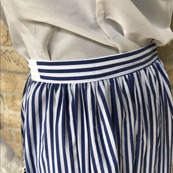Vintage Prairie High Collar Top and Stripped Skirt - Picture 6 of 8